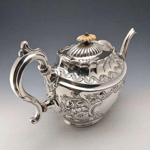 約 1890 年英國古董鍍銀茶壺 George Cutts